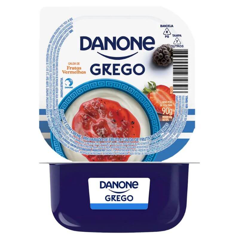 Iogurte Grego sabor Frutas Vermelhas Danone 90g